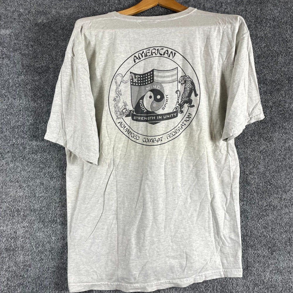Vtg Fruit of the Loom T Shirt Mens XL Fits Large American Combat Federation 90s